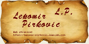 Lepomir Pirković vizit kartica